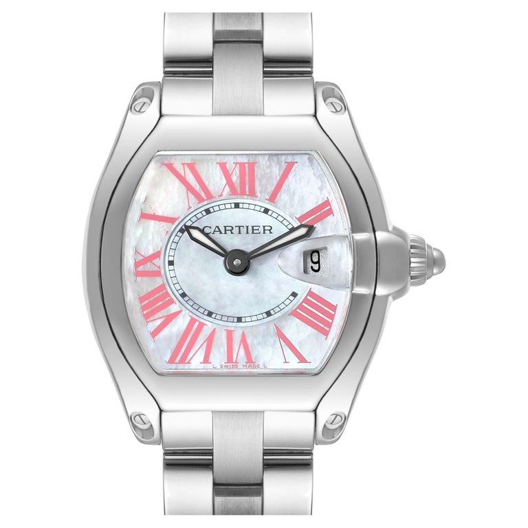 Cartier Roadster Mother of Pearl Dial Steel Ladies Watch W6206006