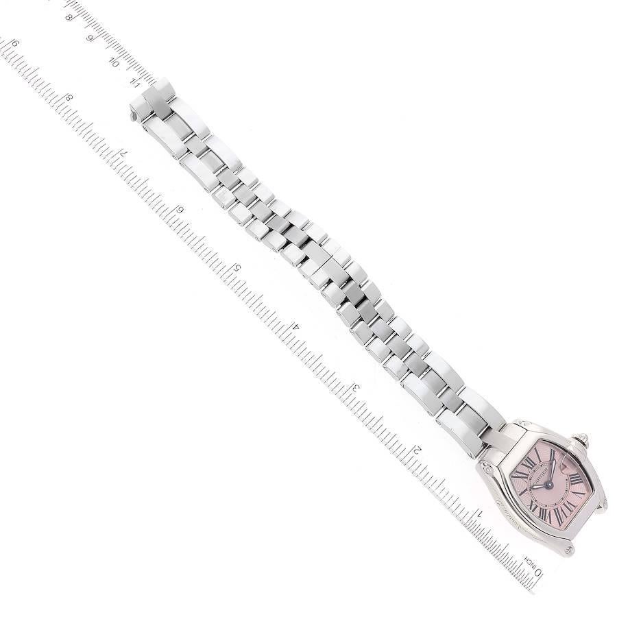 Cartier Roadster Pink Dial Steel Ladies Watch W62017V3 Box Papers 3