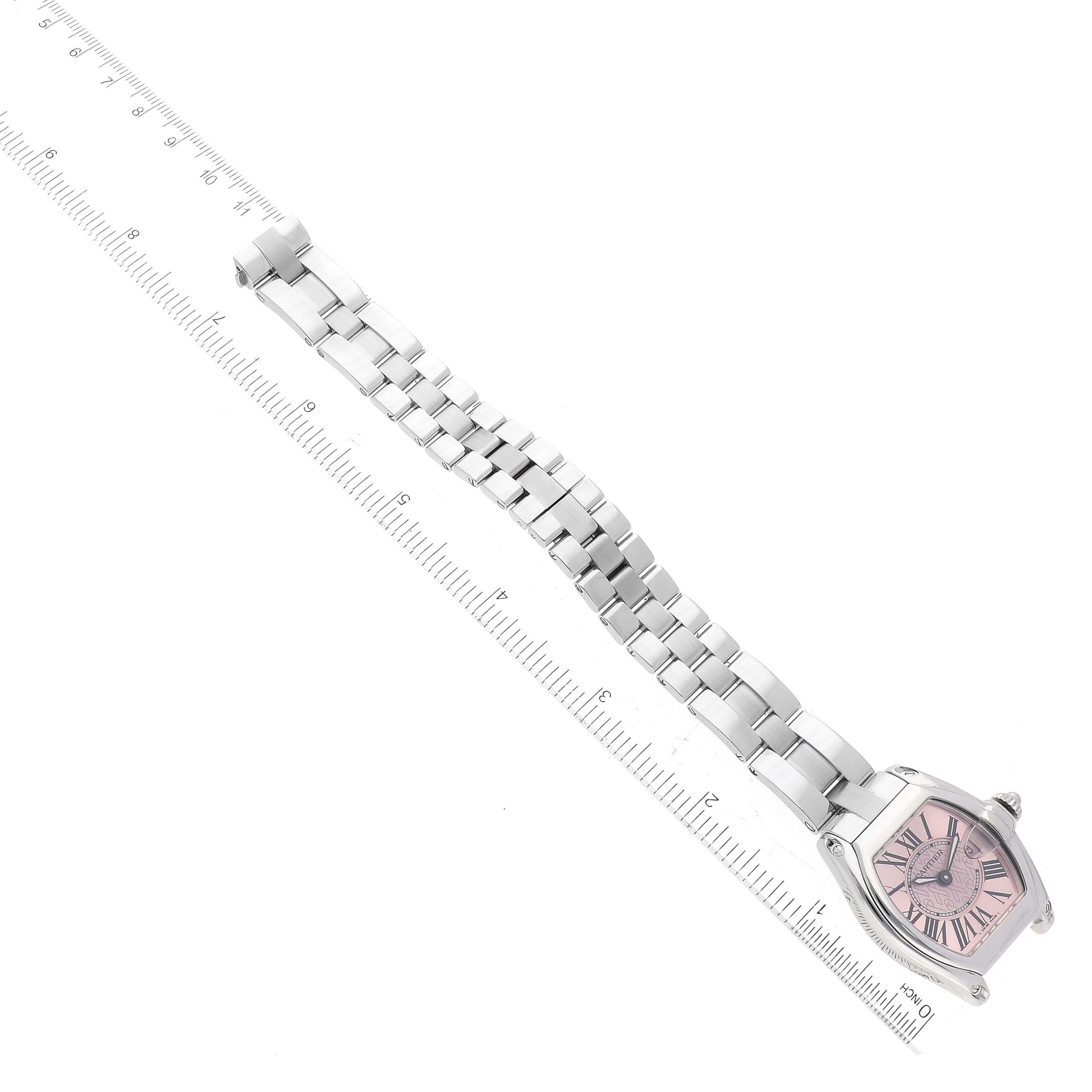 Cartier Roadster Pink Ribbon Breast Cancer Awareness LE Watch W62043V3 5