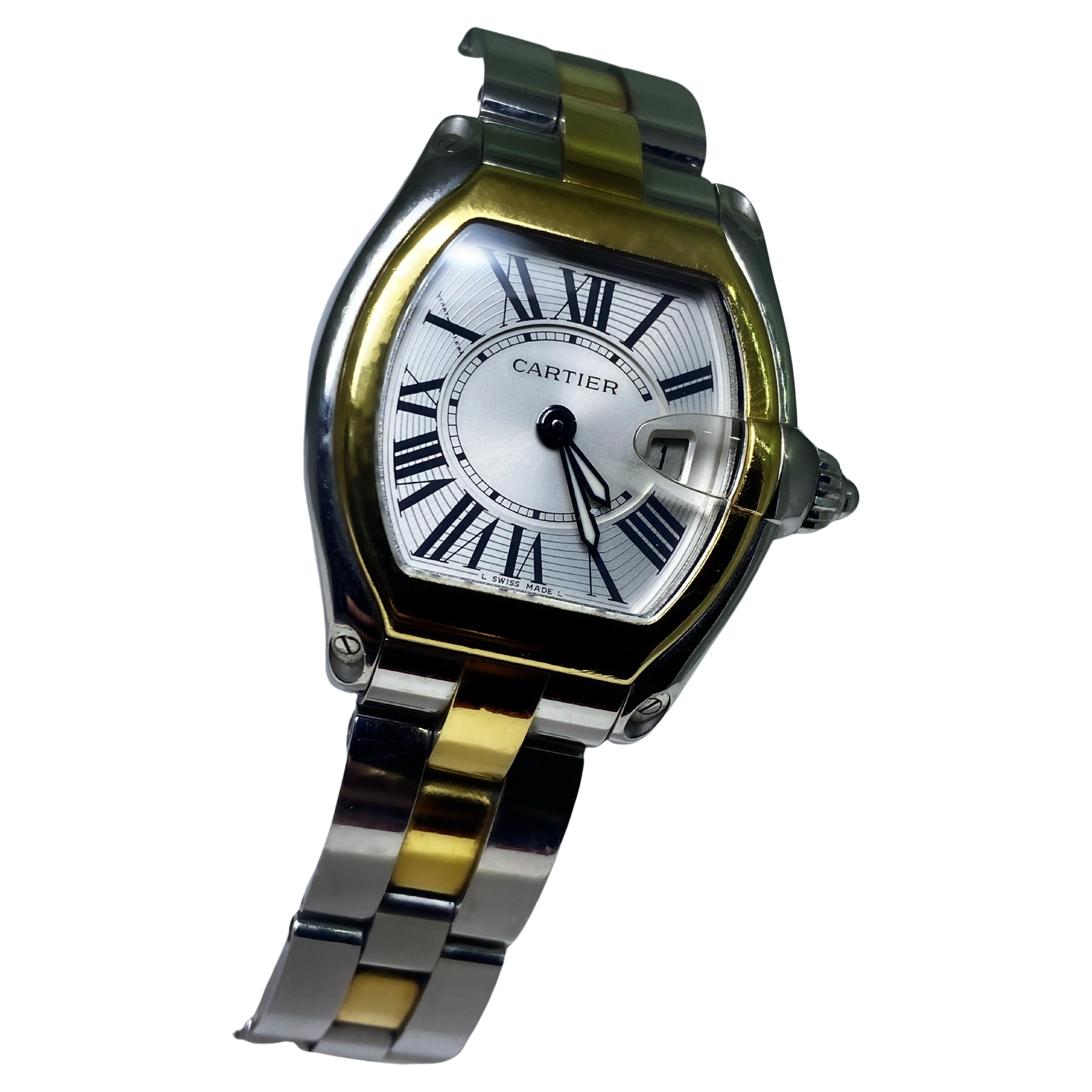 Cartier Roadster Ref 2675 18k Gold & Steel Quartz Ladies' Watch + Box, c2000s