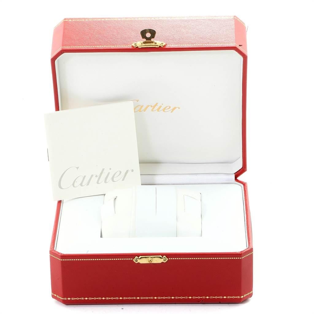 Cartier Roadster S Silver Dial Red Strap Steel Unisex Watch W6206018 5