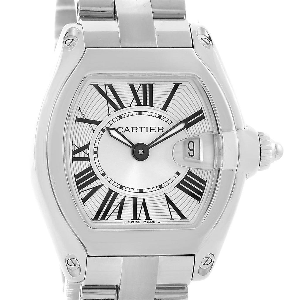 Cartier Roadster Silver Dial Ladies Stainless Steel Watch W62016V3 3