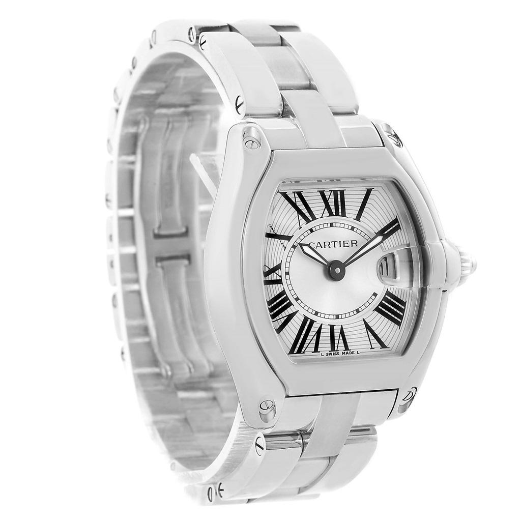 Cartier Roadster Silver Dial Ladies Stainless Steel Watch W62016V3 4