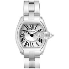 Cartier Roadster Silver Dial Roman Numerals Steel Ladies Watch W62016V3