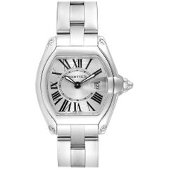 Cartier Roadster Silver Dial Roman Numerals Steel Ladies Watch W62016V3