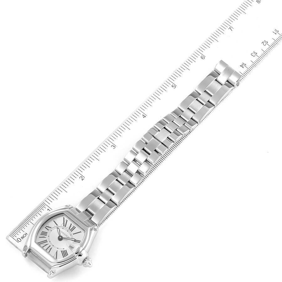 Cartier Roadster Silver Dial Steel Ladies Watch W62016V3 2