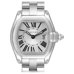 Cartier Roadster Silver Dial Steel Ladies Watch W62016V3