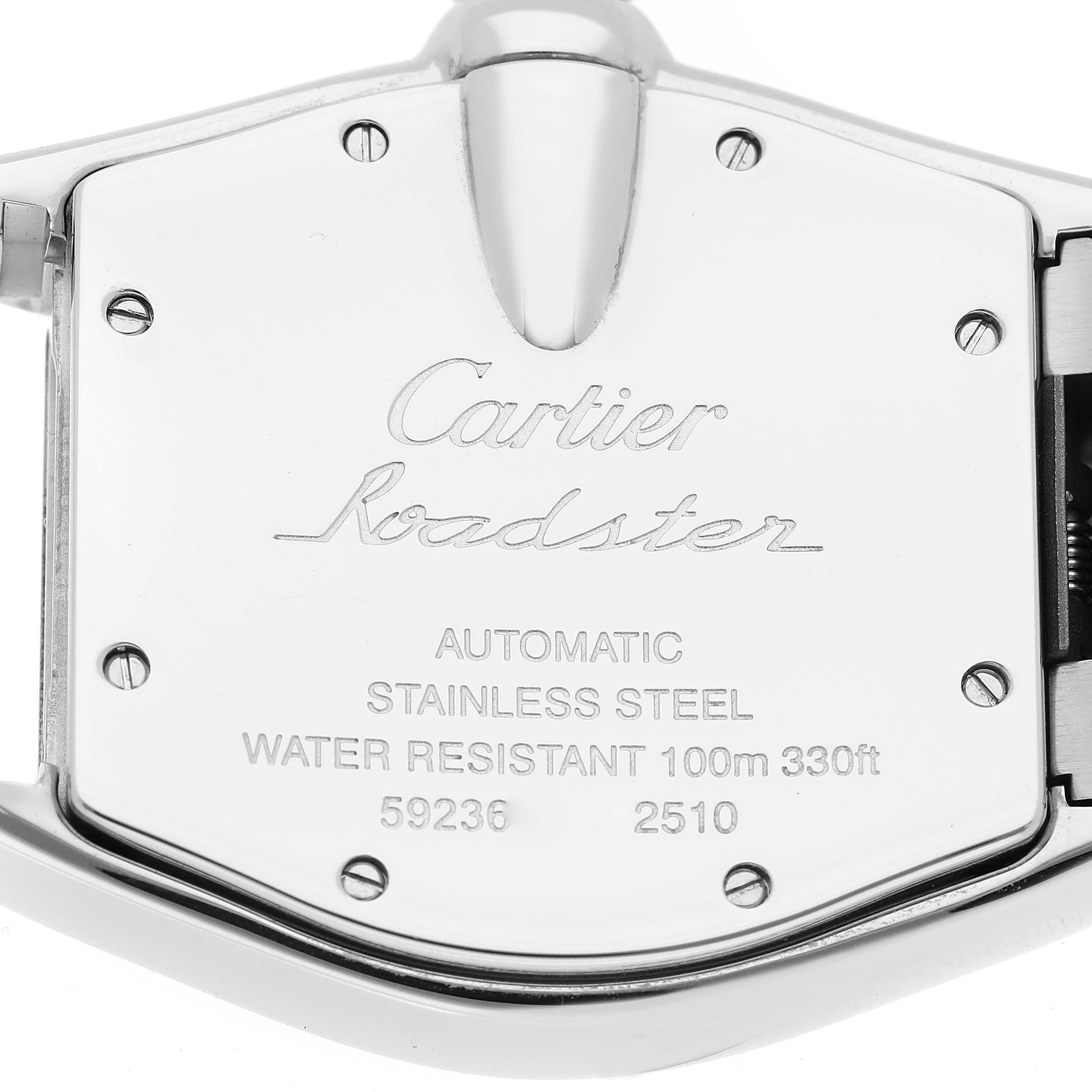 Cartier Roadster Silver Dial Steel Mens Watch W62000V3 2