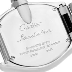 Cartier Roadster Small Pink Dial Steel Ladies Watch W62017V3 Box Papers