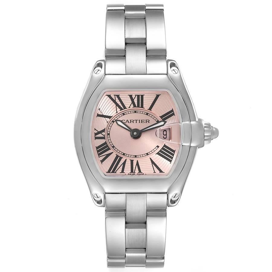 Cartier roadster pink ladies watch discount