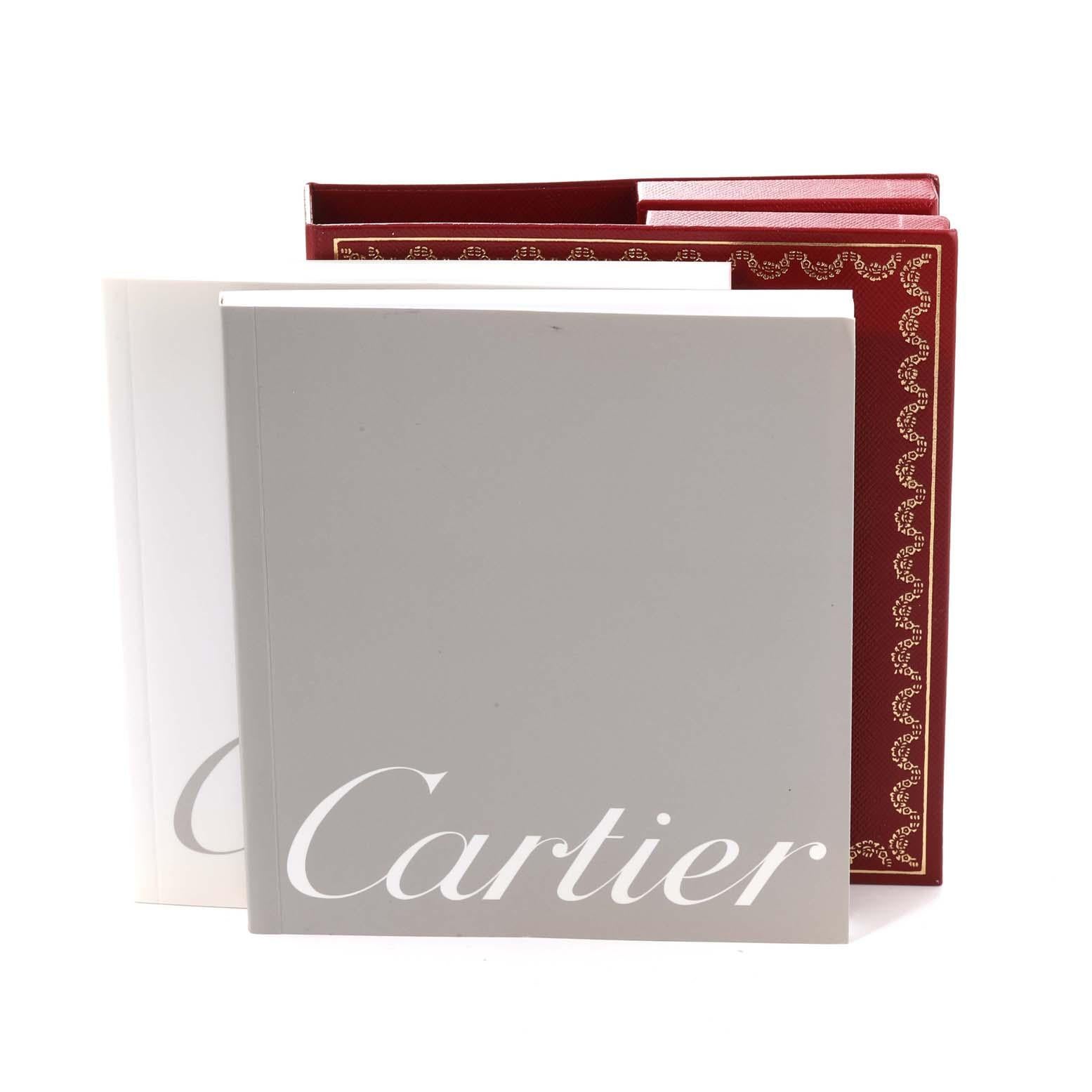 Cartier Roadster Kleine rosa Stahl-Damenuhr mit Zifferblatt W62017V3 Papiere 6