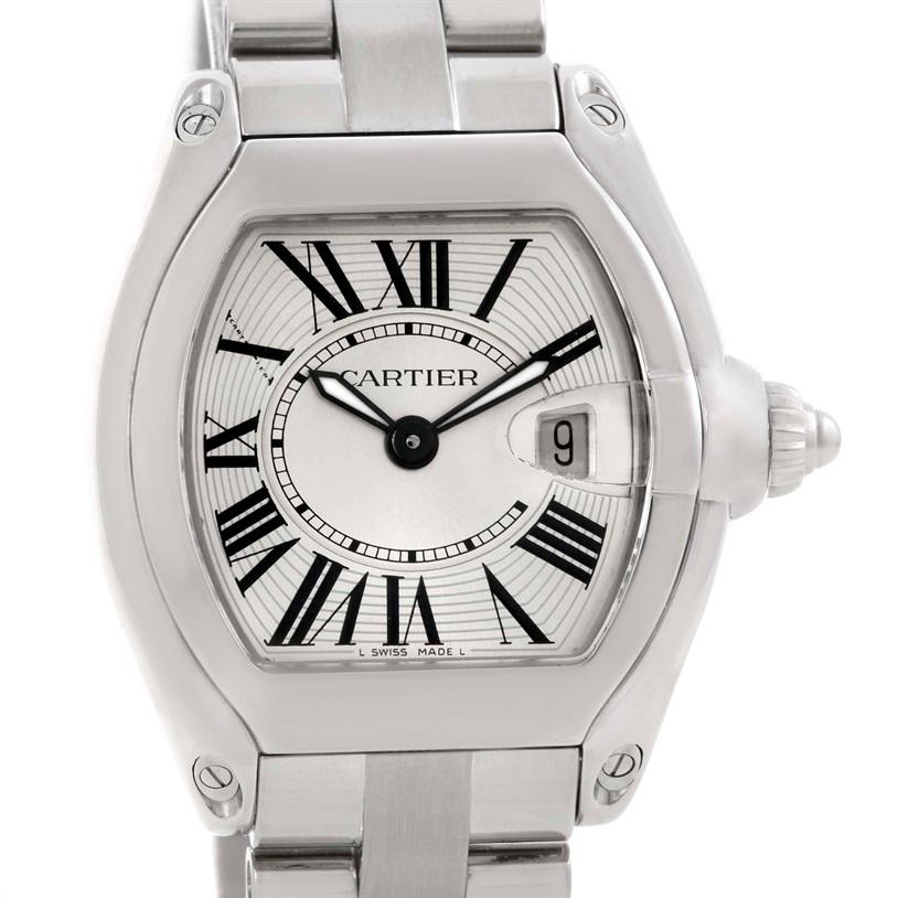 Cartier Roadster Small Silver Dial Ladies Steel Watch W62016V3 6