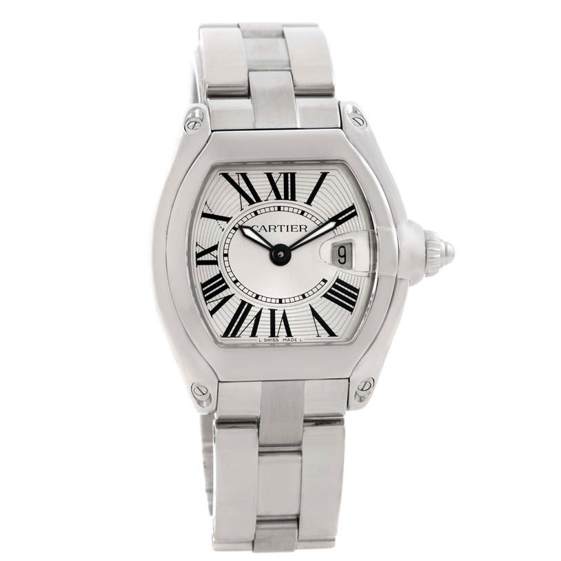 Cartier Roadster Small Silver Dial Ladies Steel Watch W62016V3 4