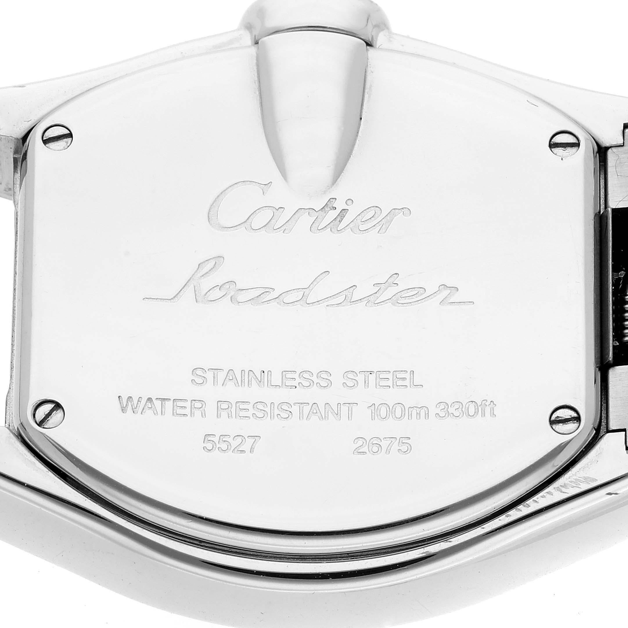 Cartier Roadster Small Silver Dial Steel Ladies Watch W62016V3 Box Papers 2