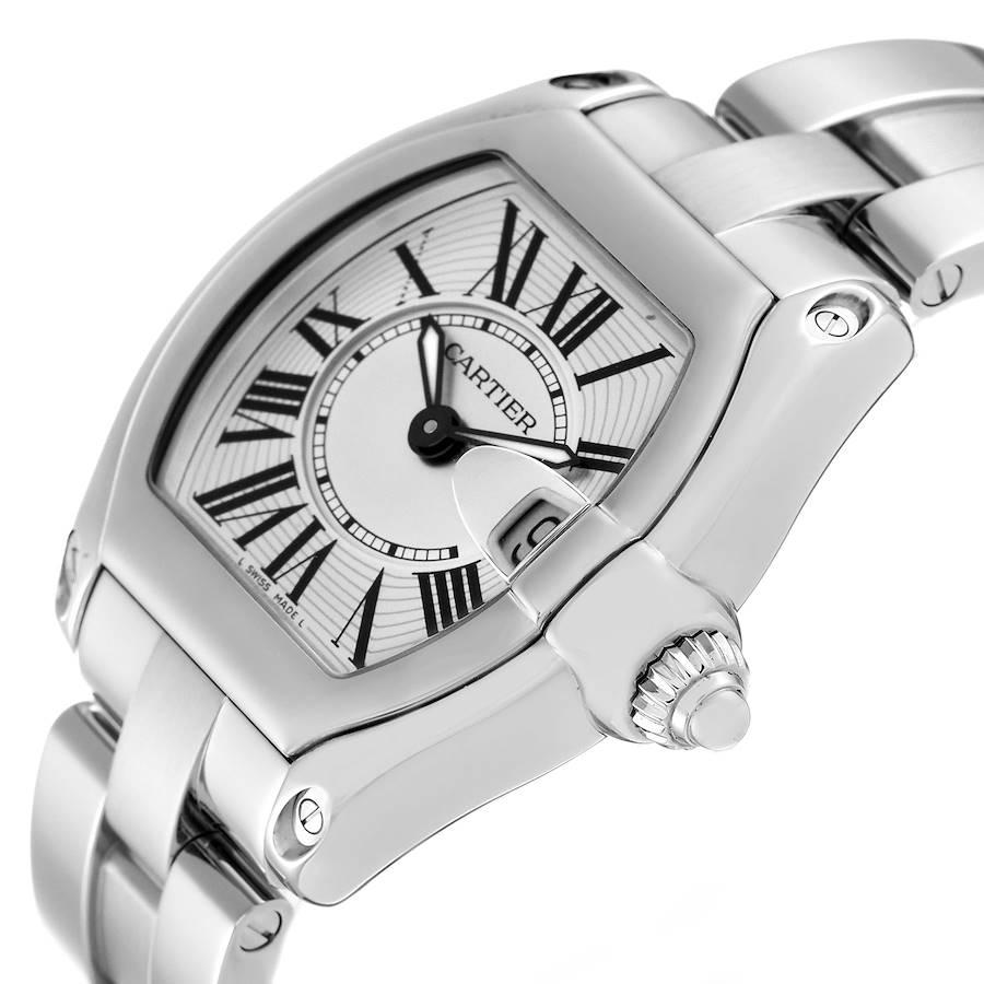 Cartier Roadster Small Silver Dial Steel Ladies Watch W62016V3 1