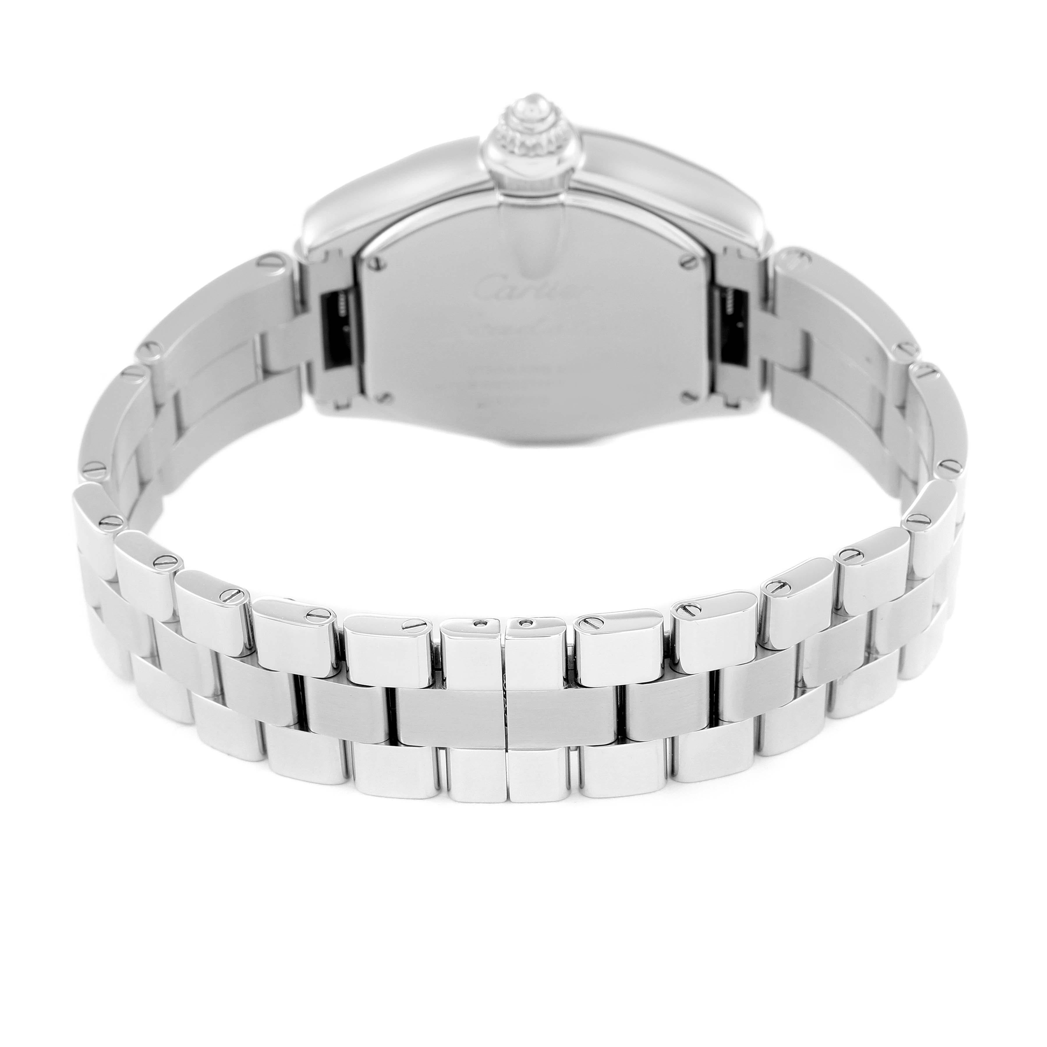 Cartier Roadster Small Silver Dial Steel Ladies Watch W62016V3 For Sale 3