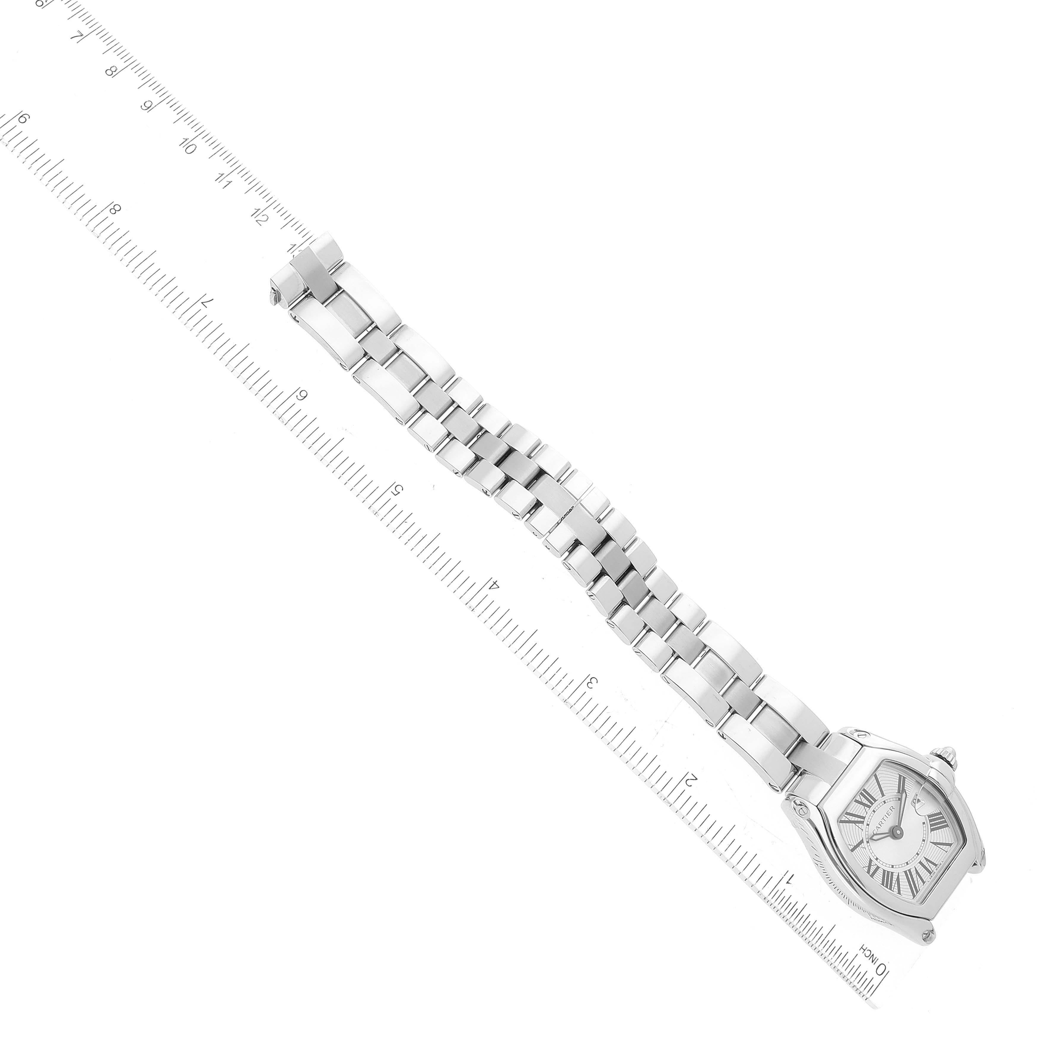 Cartier Roadster Small Silver Dial Steel Ladies Watch W62016V3 4
