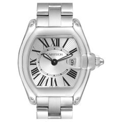 Cartier Roadster Small Silver Dial Steel Ladies Watch W62016V3