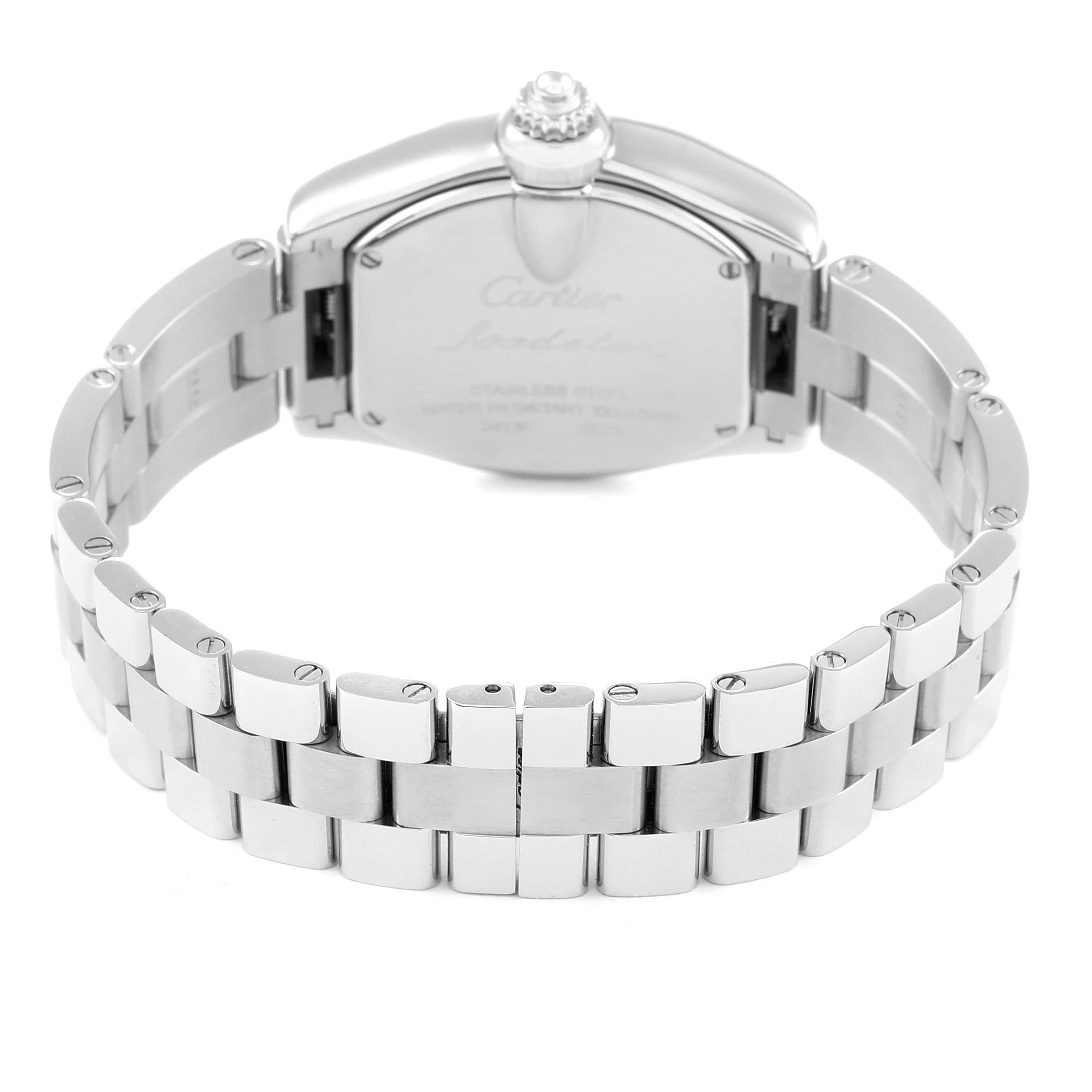 Cartier Roadster Small Silver Dial Steel Ladies Watch W62016V3 Papers 3