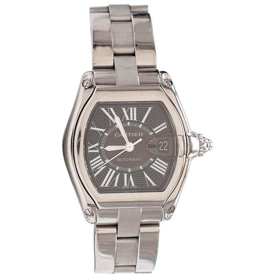 Cartier Roadster Stainless Steel 38mm Black Dial Watch