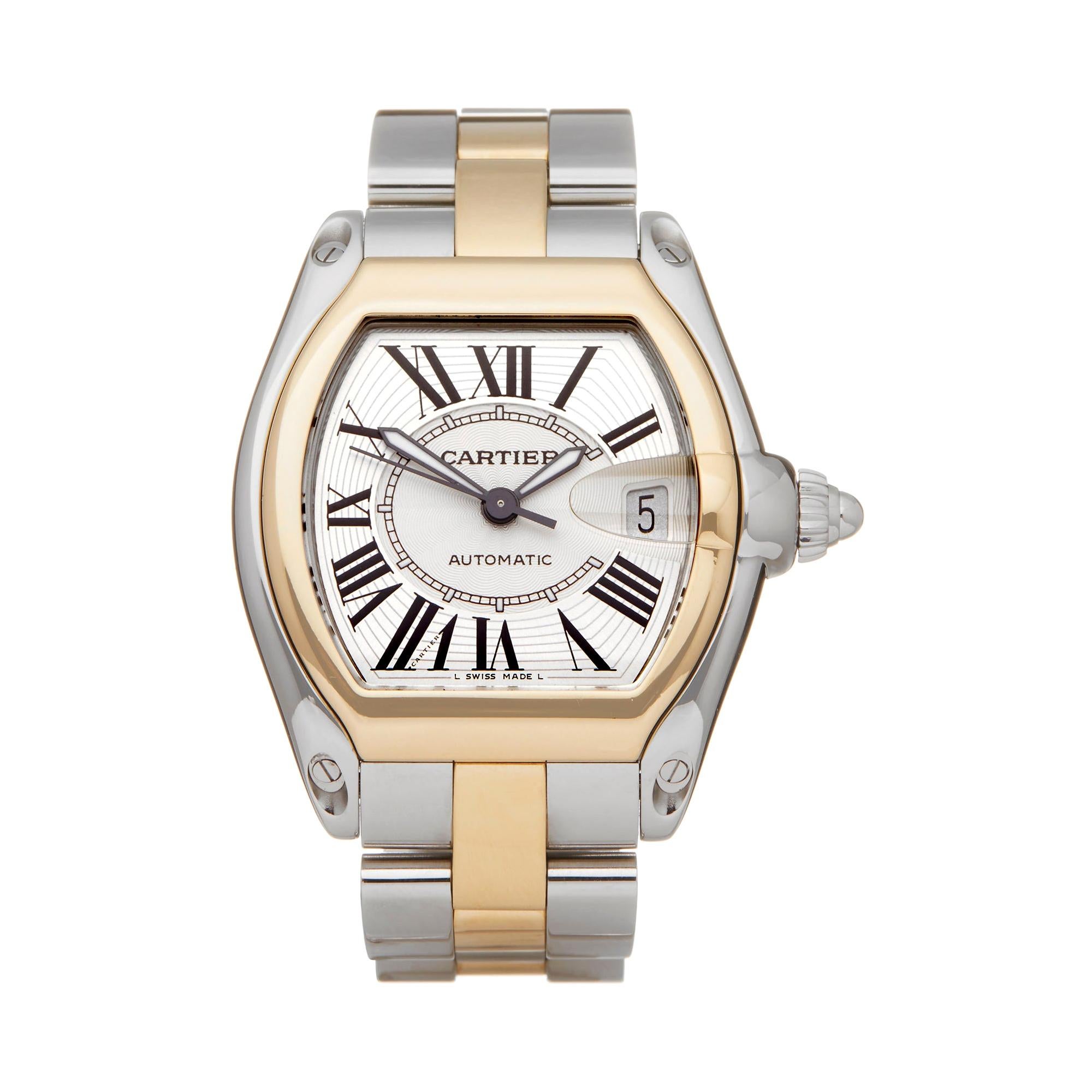 Cartier Roadster Stainless Steel and Yellow Gold 2510 or W62031Y4 Wristwatch