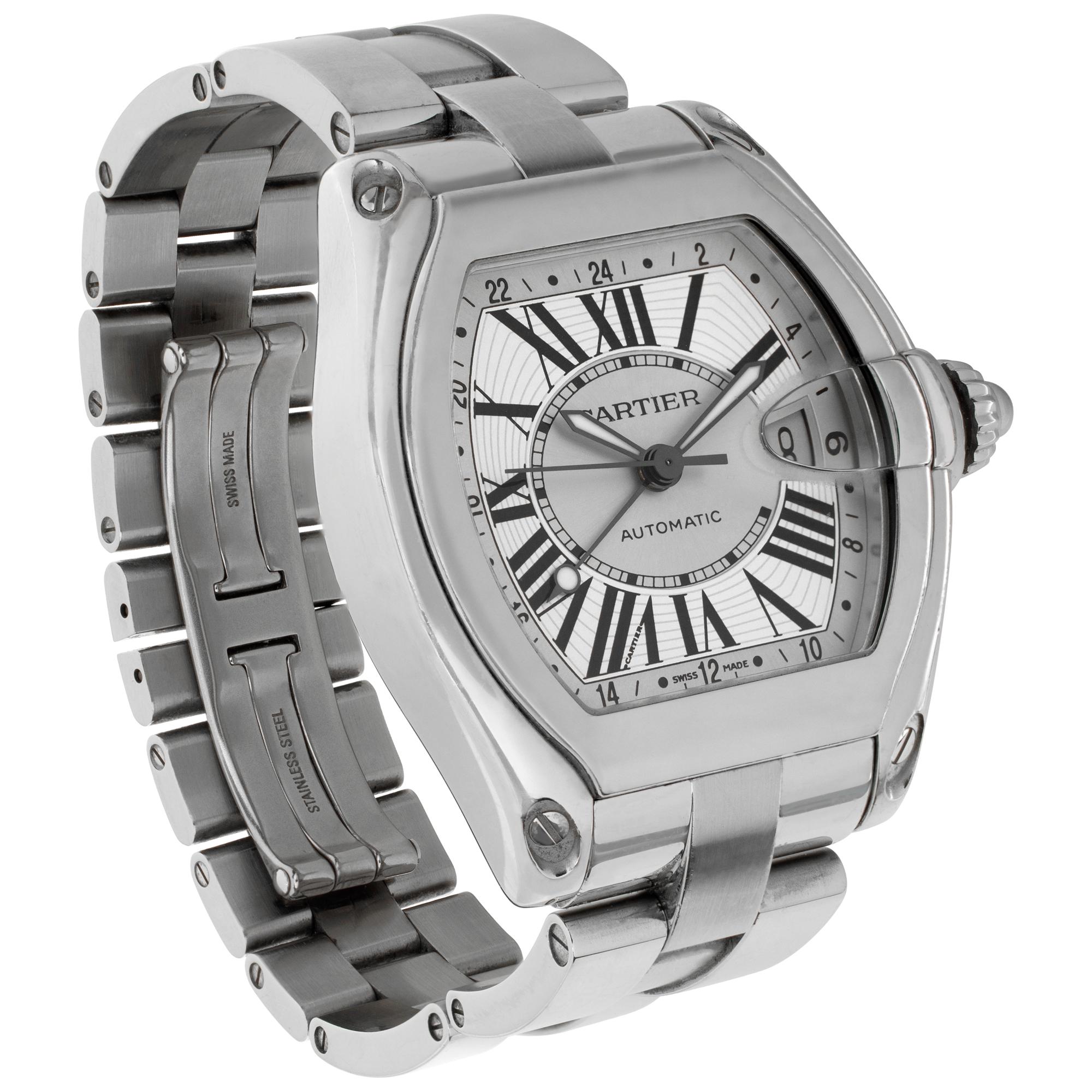 Cartier Roadster stainless steel Automatic Wristwatch Ref W62032X6 In Excellent Condition For Sale In Surfside, FL