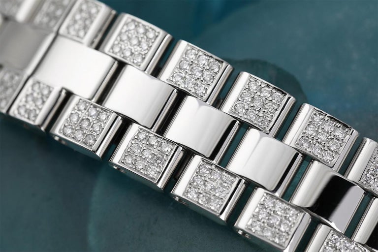 Cartier Roadster Stainless Steel Diamond Case and Side Bracelet Watch ...