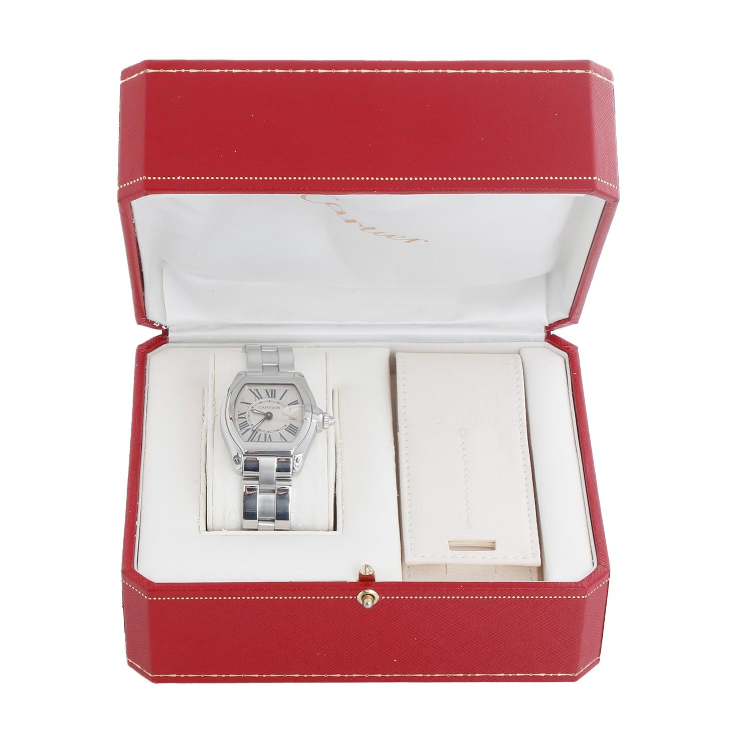 Cartier Roadster Stainless Steel Ladies Watch W62016V3 2675 For Sale 1