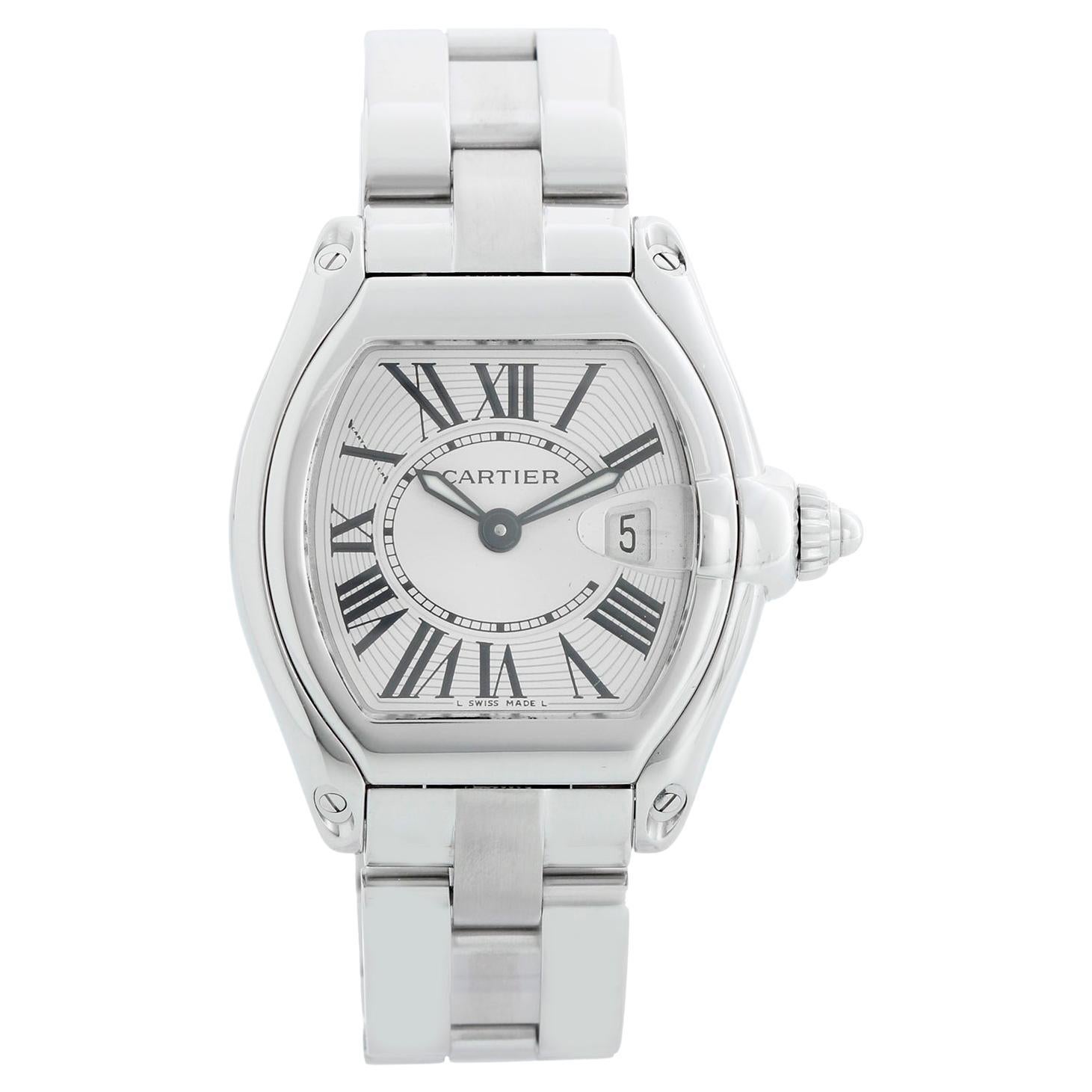 Cartier Roadster Stainless Steel Ladies Watch W62016V3 2675 For Sale