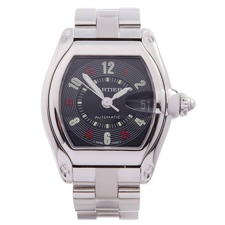 Cartier Roadster Stainless Steel Men’s 2510 or W62002v3 For Sale at 1stDibs