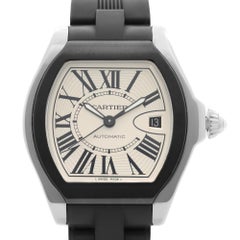 Cartier Roadster Stainless Steel Silver Roman Dial Automatic Mens Watch W6206018
