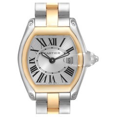 Cartier Roadster Steel Yellow Gold Ladies Watch W62026Y4 Box Papers