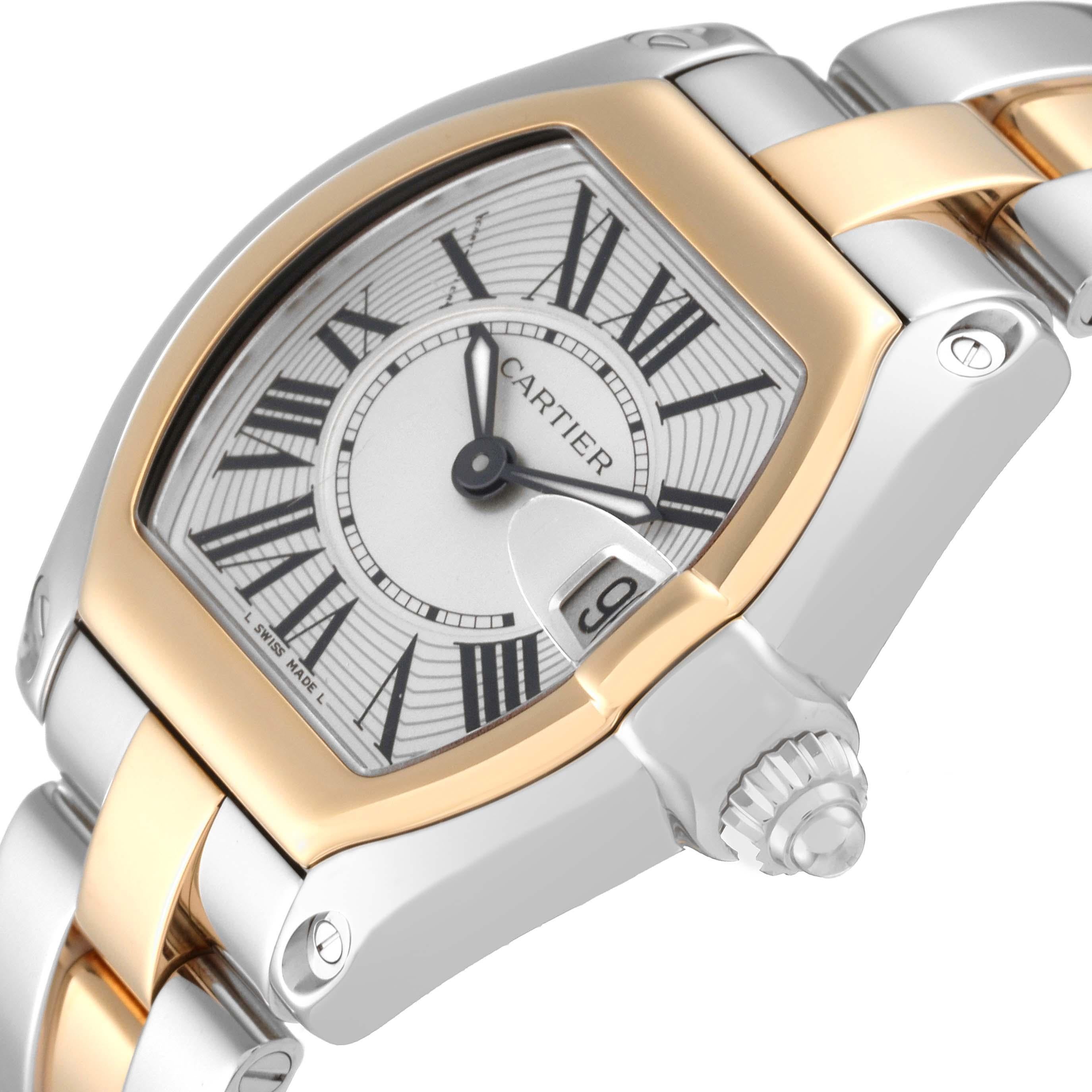 Cartier Roadster Steel Yellow Gold Ladies Watch W62026Y4 For Sale 1