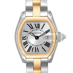 Cartier Roadster Steel Yellow Gold Silver Dial Ladies Watch W62026Y4