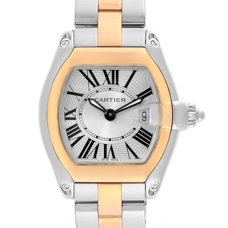 Cartier Roadster Steel Yellow Gold Small Ladies Watch W62026Y4 For Sale ...