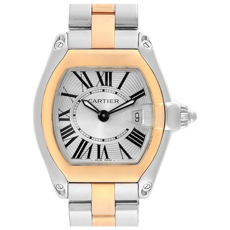 Cartier Roadster Steel Yellow Gold Small Ladies Watch W62026Y4 For Sale ...