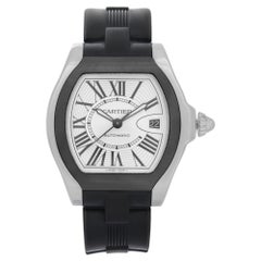 Cartier Roadster Tonneau Steel Silver Dial Automatic Men's Watch W6206018
