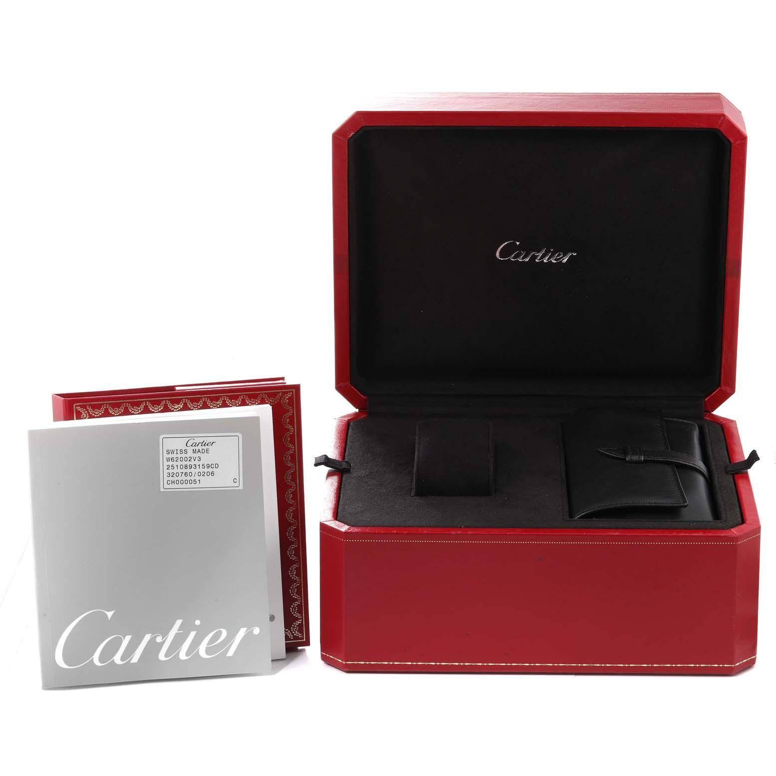 Cartier Roadster Vegas Roulette Red Green Steel Mens Watch W62002V3 Box Papers For Sale 4