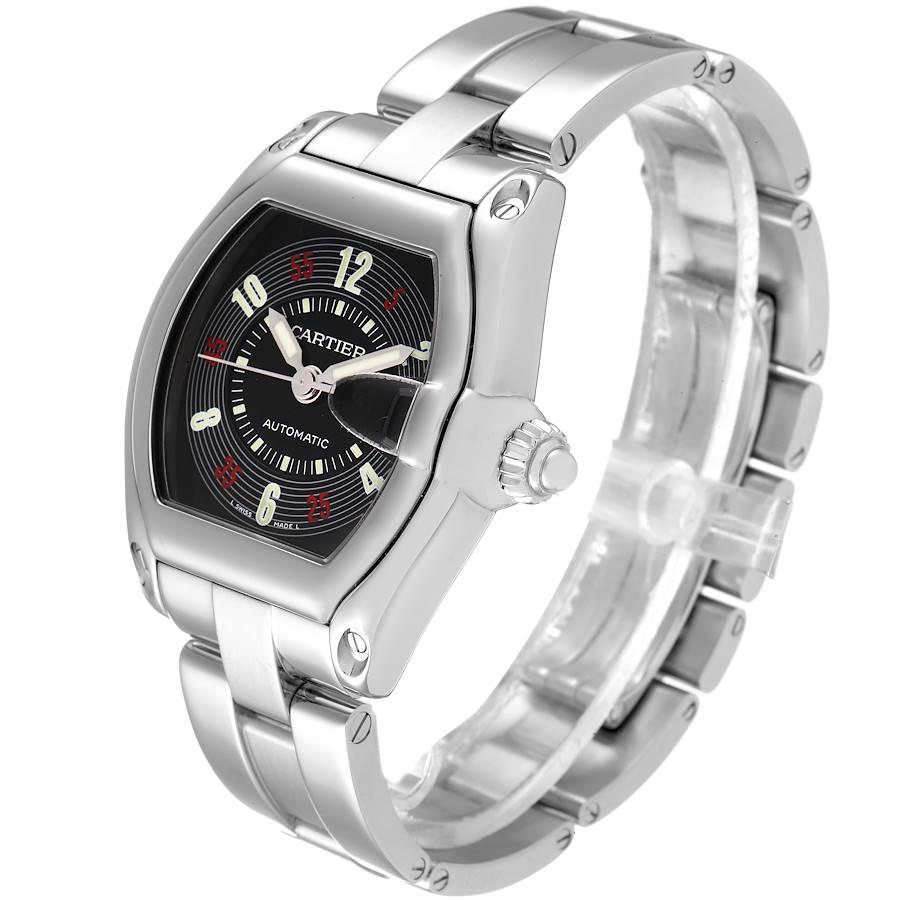 Cartier Cartier Roadster Vegas Roulette Rot Grün Stahl Herrenuhr W62002V3 im Angebot 1