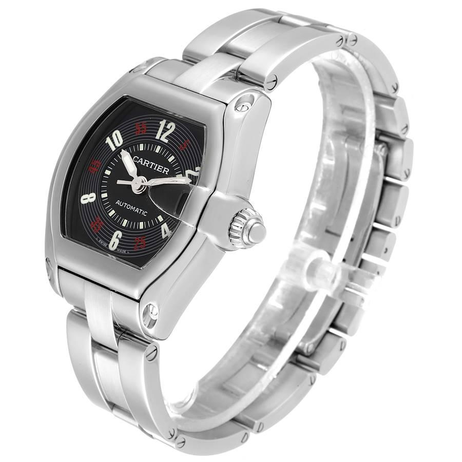 Cartier Cartier Roadster Vegas Roulette Rot Grün Stahl Herrenuhr W62002v3 im Angebot 1