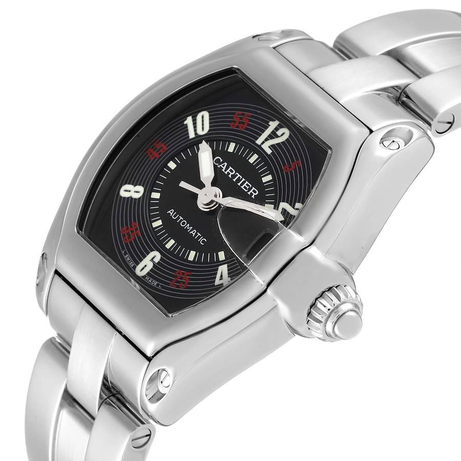 Cartier Cartier Roadster Vegas Roulette Rot Grün Stahl Herrenuhr W62002v3 im Angebot 2
