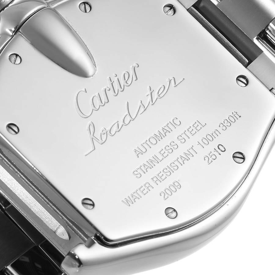 Cartier Roadster Vegas Roulette Red Green Steel Mens Watch W62002V3 In Good Condition In Atlanta, GA