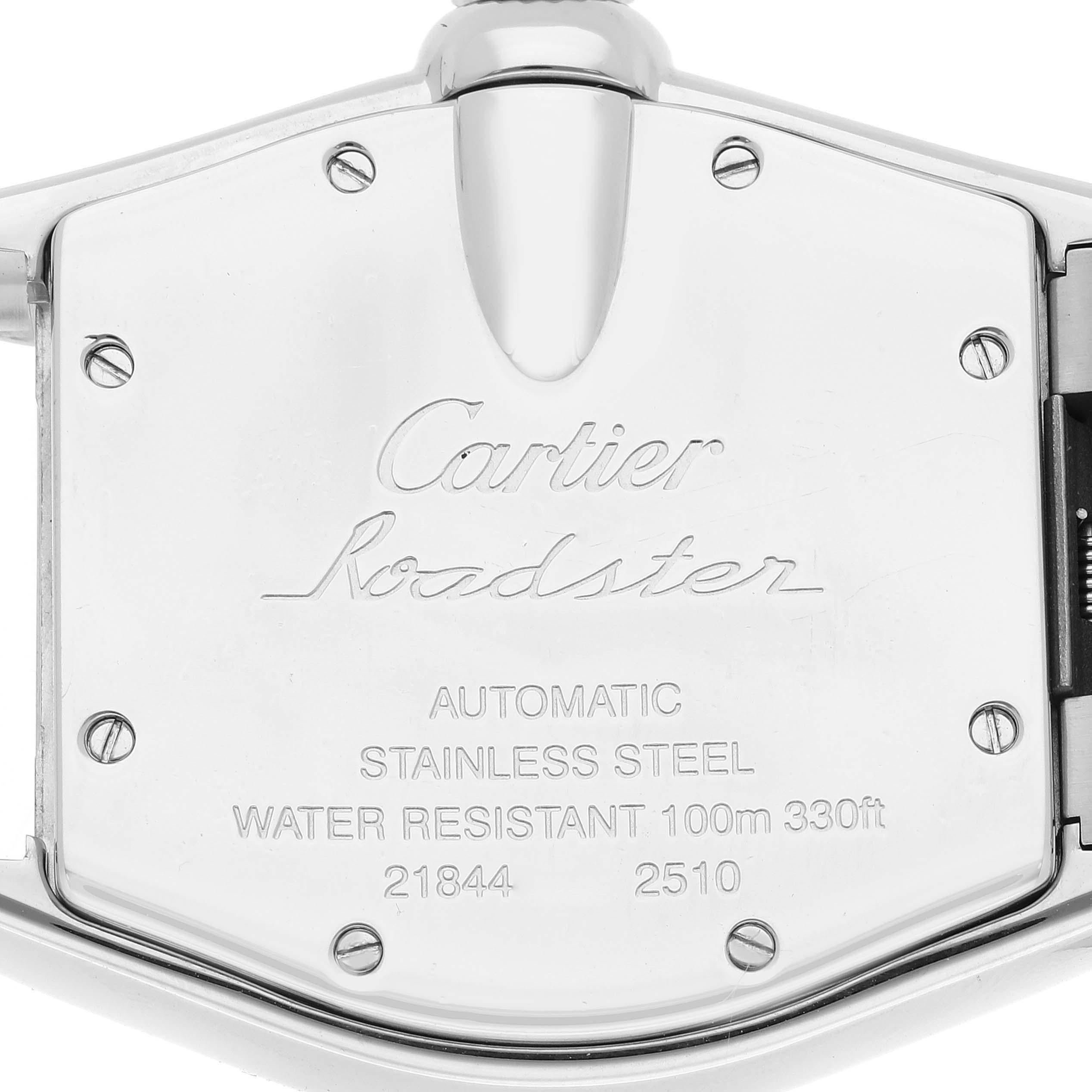 Cartier Roadster Vegas Roulette Red Green Steel Mens Watch W62002V3 2
