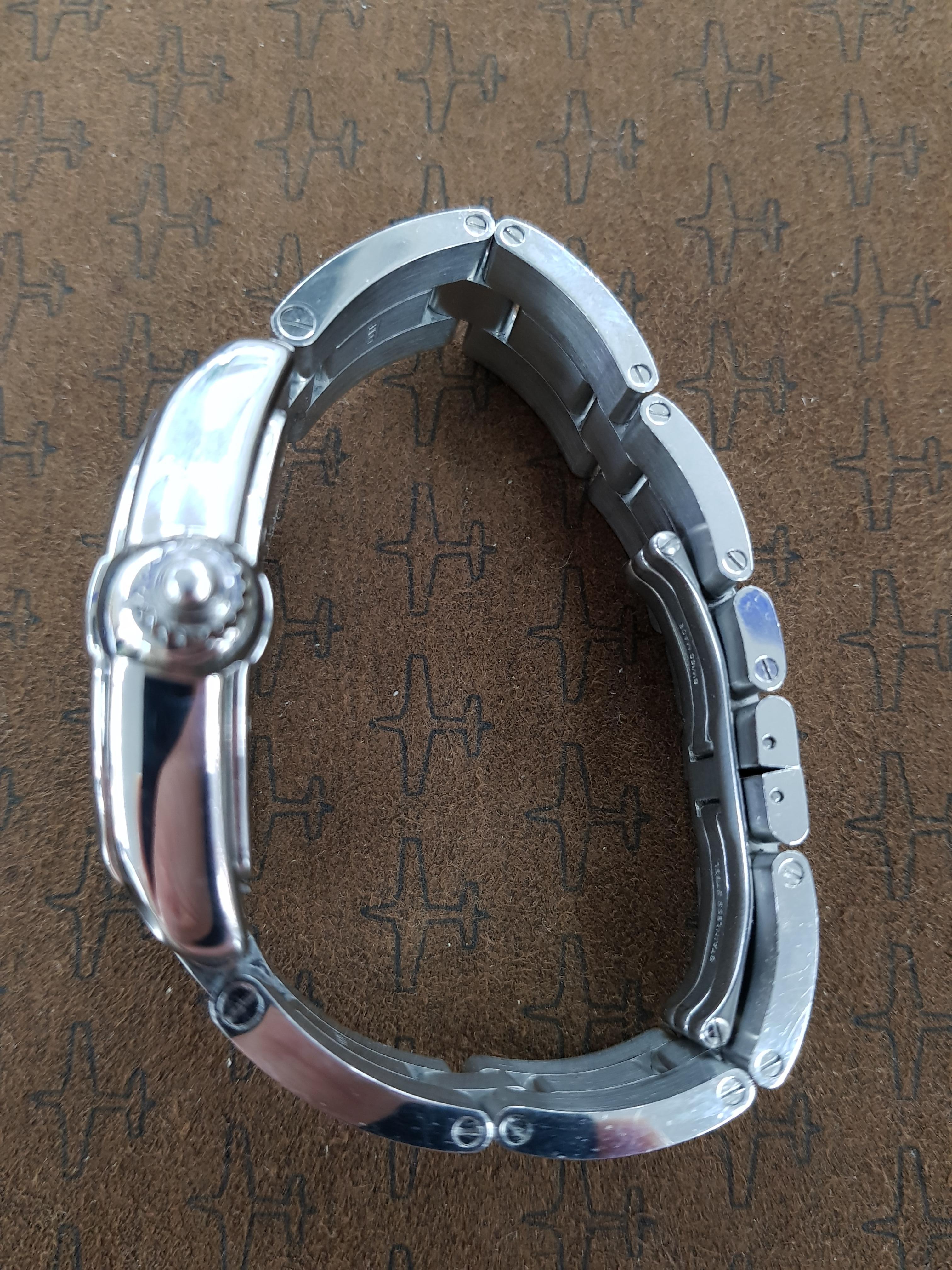 Contemporary Cartier Roadster Vegas Style, Stainless Steel, Registered, 2006 For Sale