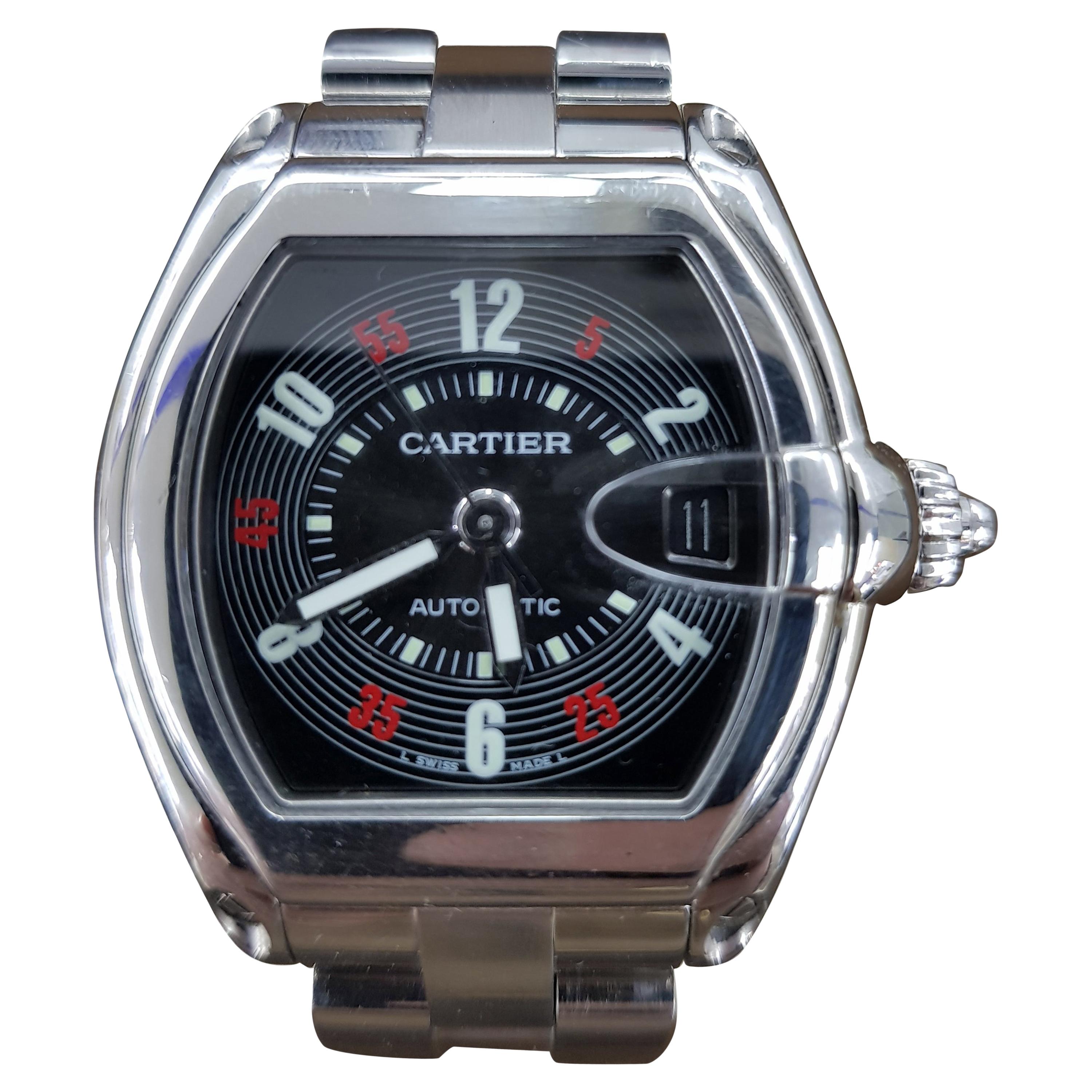 Cartier Roadster Vegas Style, Stainless Steel, Registered, 2006 For Sale