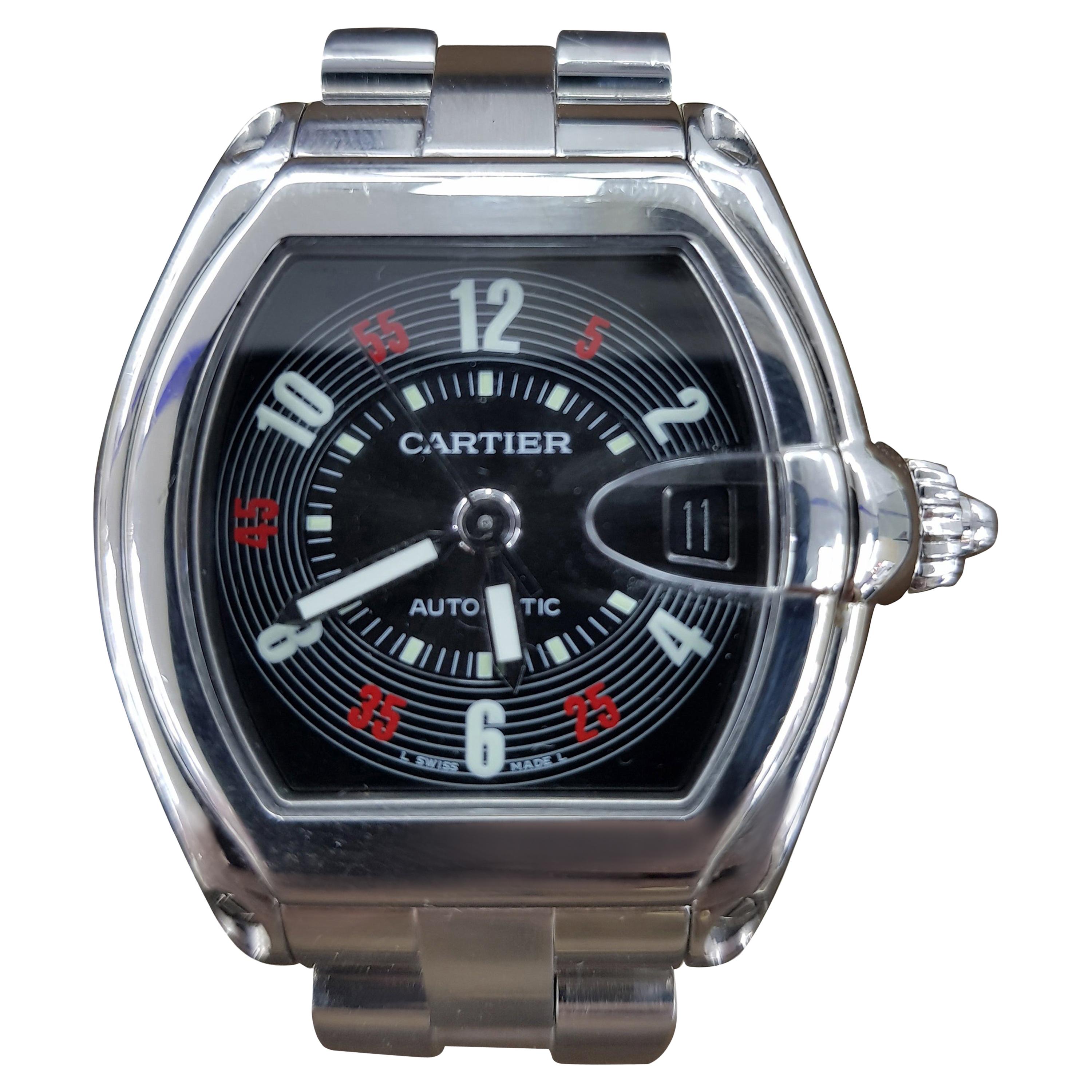 Cartier Roadster Vegas Style, Stainless Steel, Registered, 2006 For Sale