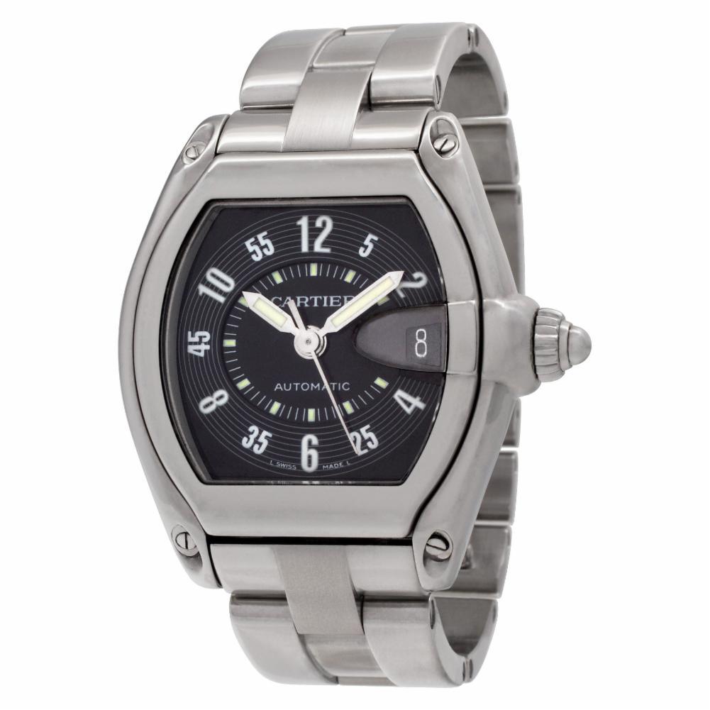 Cartier Roadster Reference #:W62004V3 . Cartier Roadster in stainless steel. Auto w/ sweep seconds and date. 38 mm case size. Ref W62004V3. Circa 2000s. Fine Pre-owned Cartier Watch. Certified preowned Classic Cartier Roadster W62004V3 watch is made