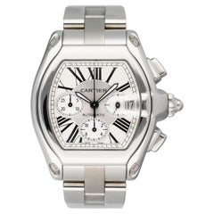 Cartier Roadster W62019X6 Silver Dial Mens Watch Box Papers