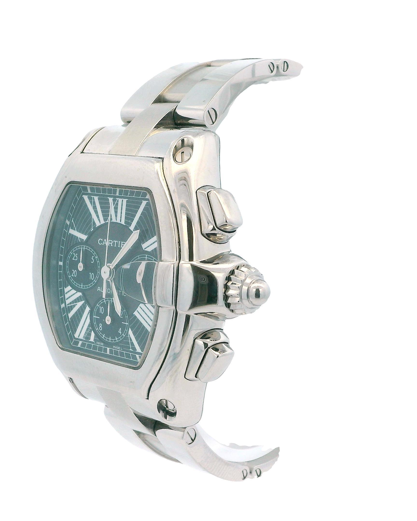 Men's Cartier Roadster W62020X6 Black Dial Mens Watch For Sale