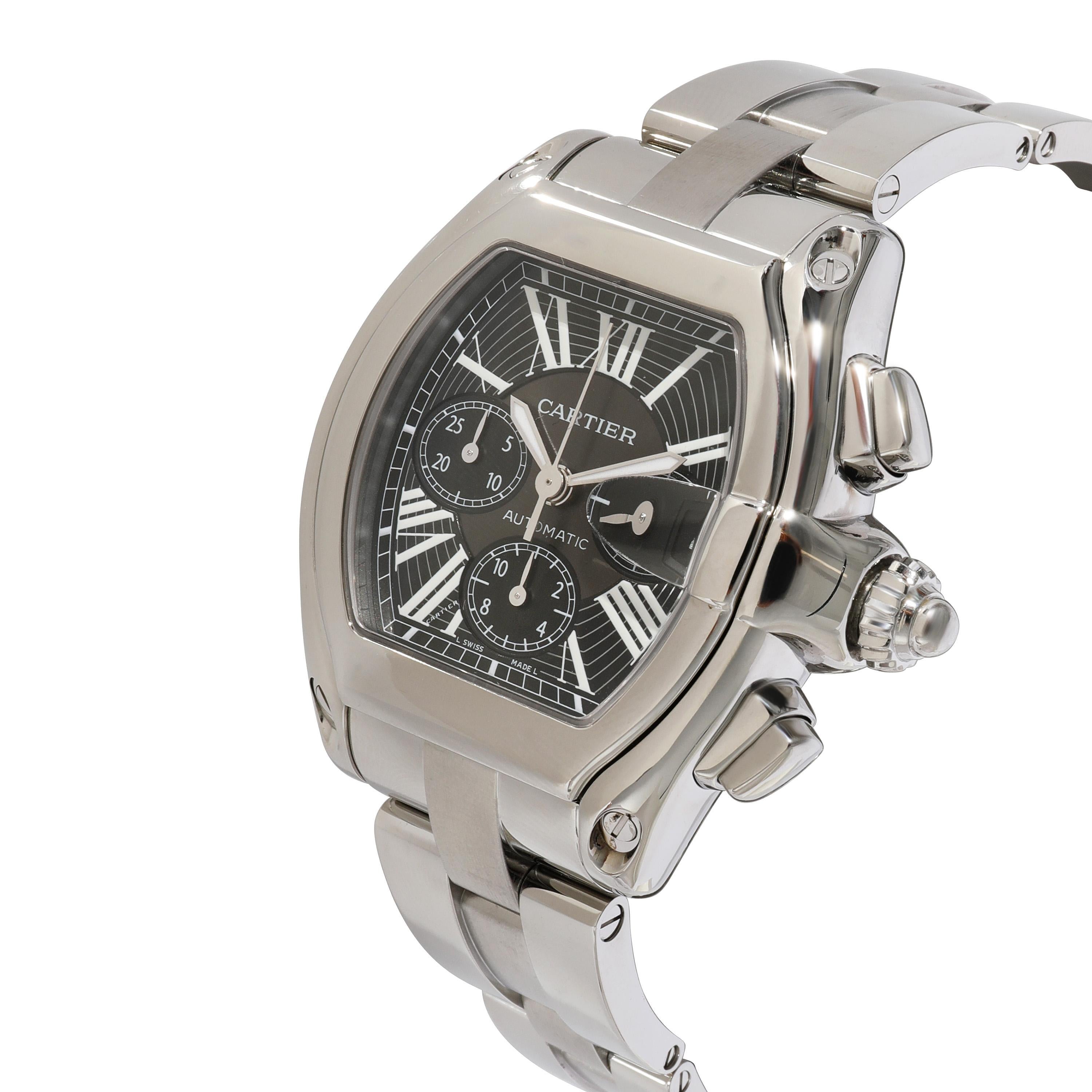 Cartier Roadster W62020X6 Herrenuhr aus Edelstahl im Zustand „Hervorragend“ in New York, NY